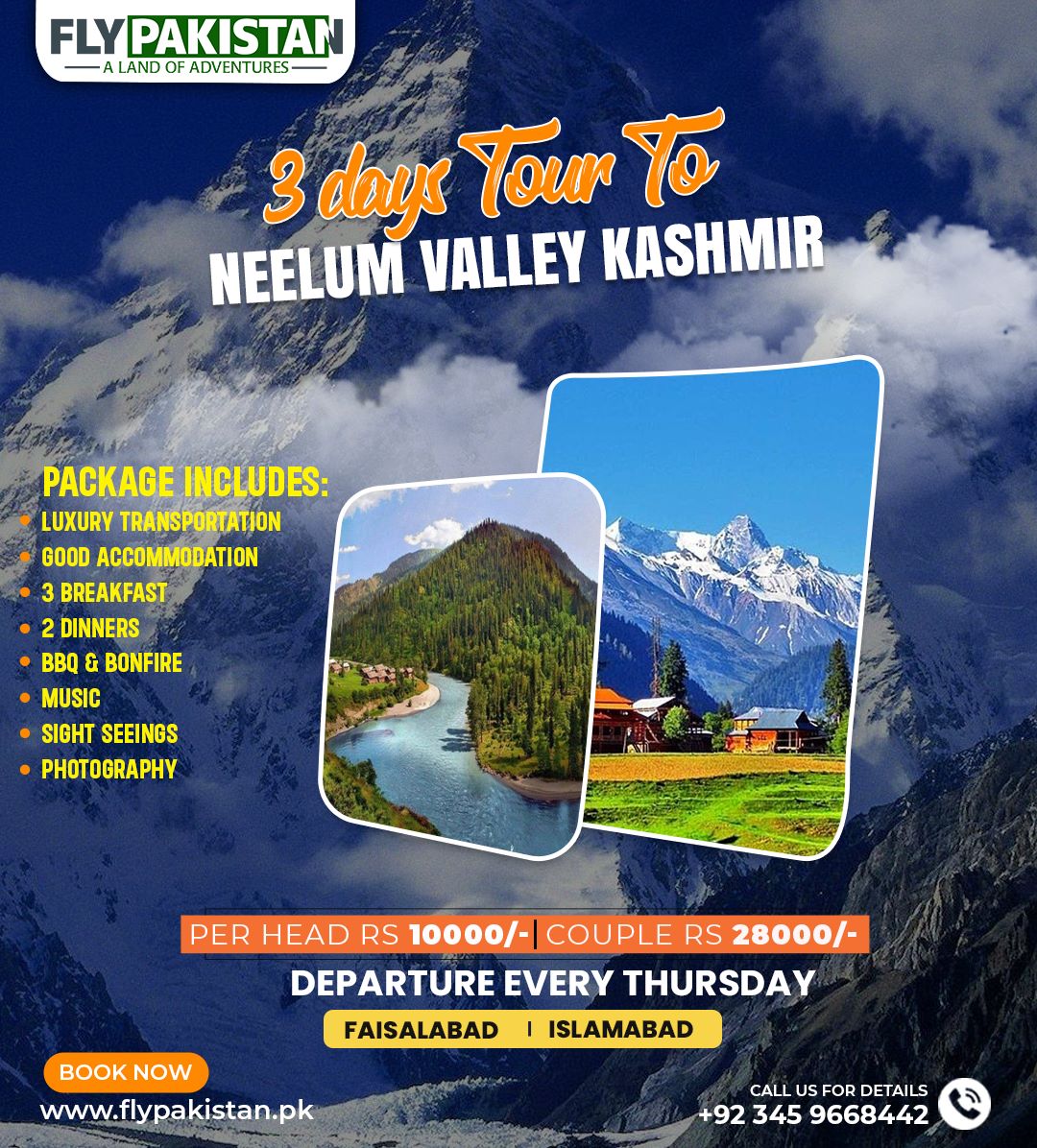 Book Deal 3 Days Winter Tour To Neelum Valley Azad Kashmir 